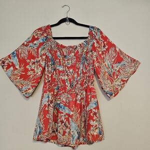 Chenaut Smocked Floral Top XL
